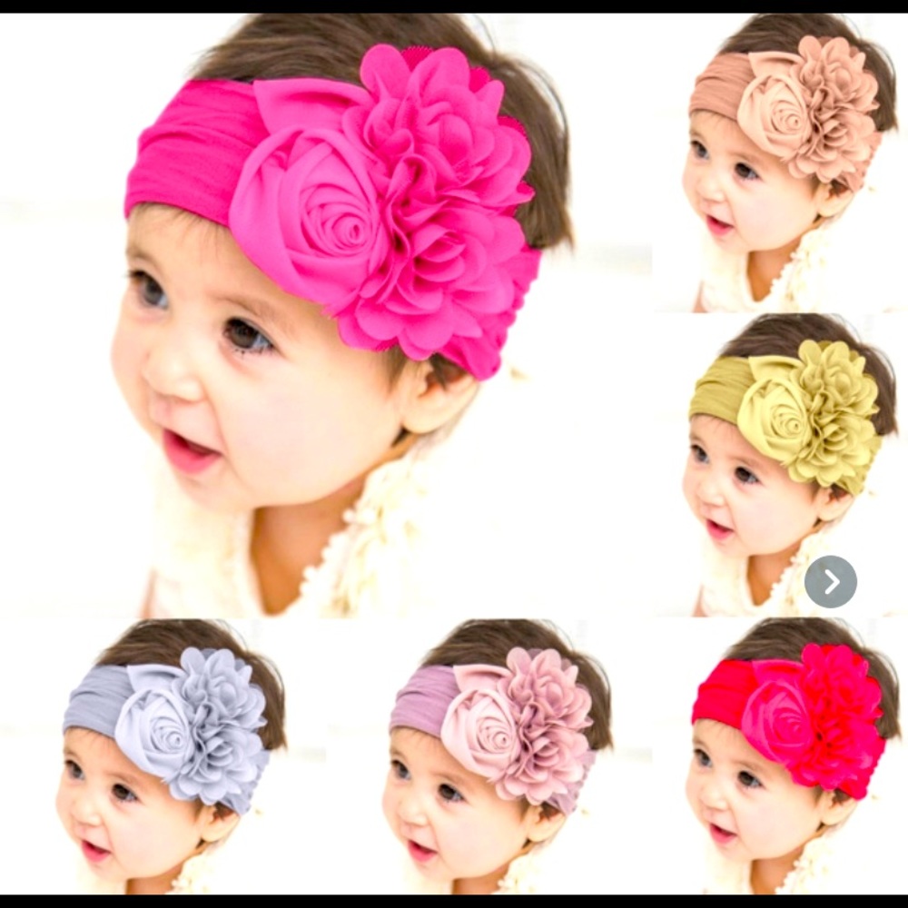 COPY - SALE: 2 for $14, 4 for $20. Bohemian Baby/ Toddler Big Bow Knot Wide Hea…